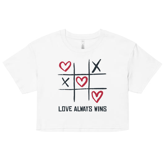 "LOVE ALWAYS WINS" BY XCLUSIF POETIX Women’s crop top