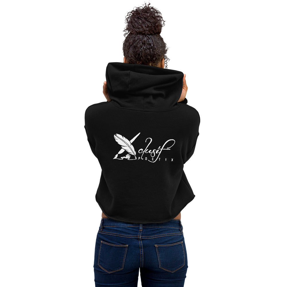 "LIVE FOR WHAT YOU LOVE" BY XCLUSIF POETIX Women's Crop Hoodie