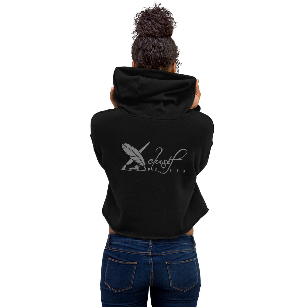 "SHINE BRIGHT LIKE A DIAMOND" BY XCLUSIF POETIX Crop Hoodie