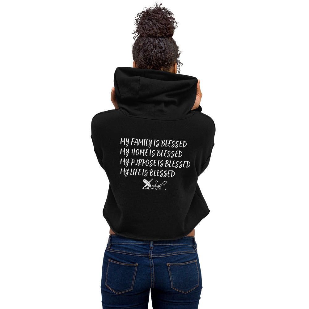 BLESSED BY XCLUSIF POETIX Crop Hoodie