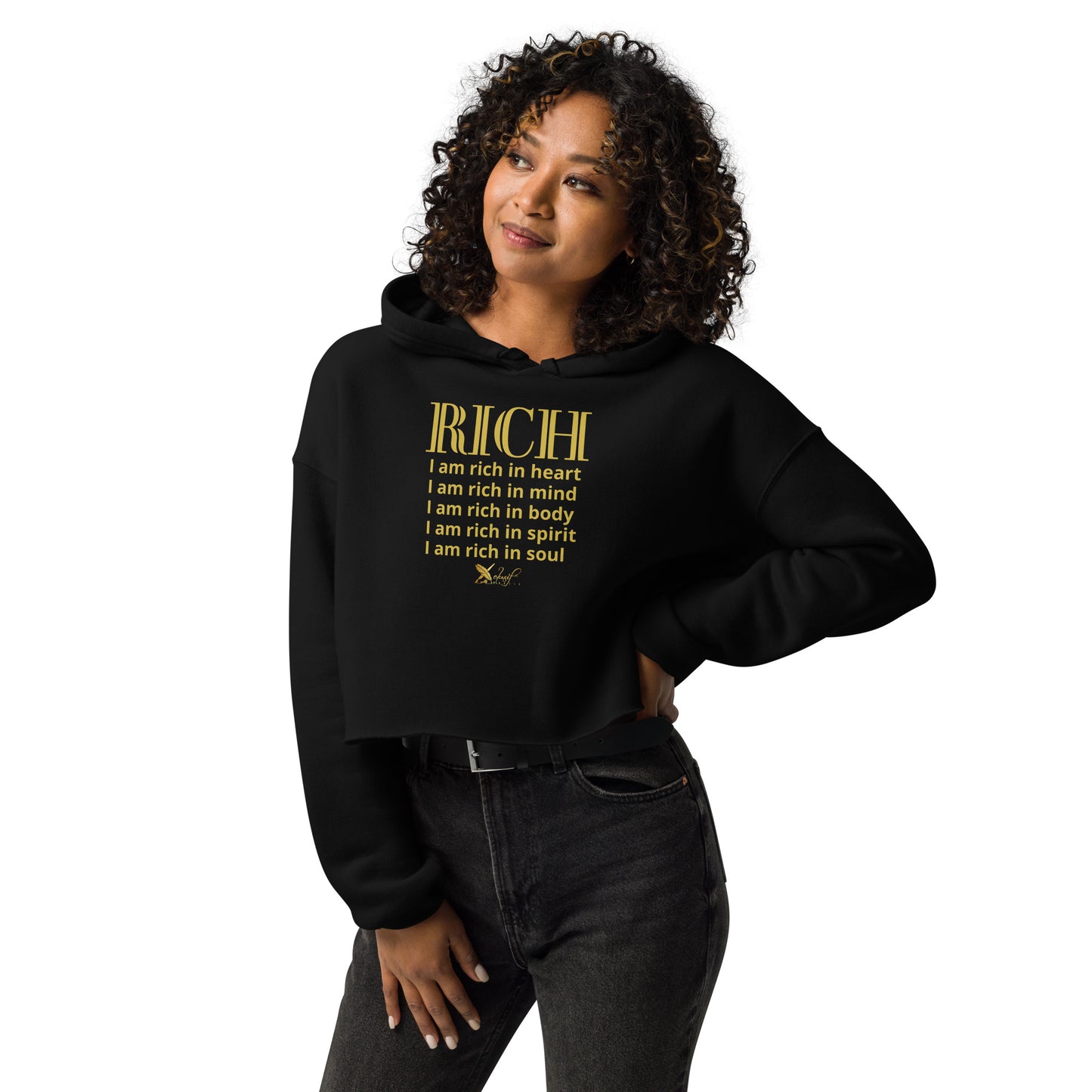 RICH BY XCLUSIF POETIX Women's Crop Hoodie