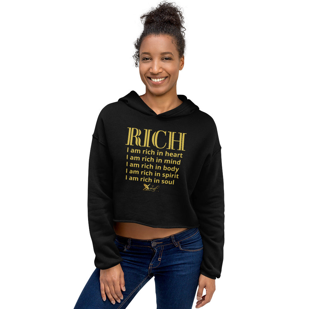 RICH BY XCLUSIF POETIX Women's Crop Hoodie