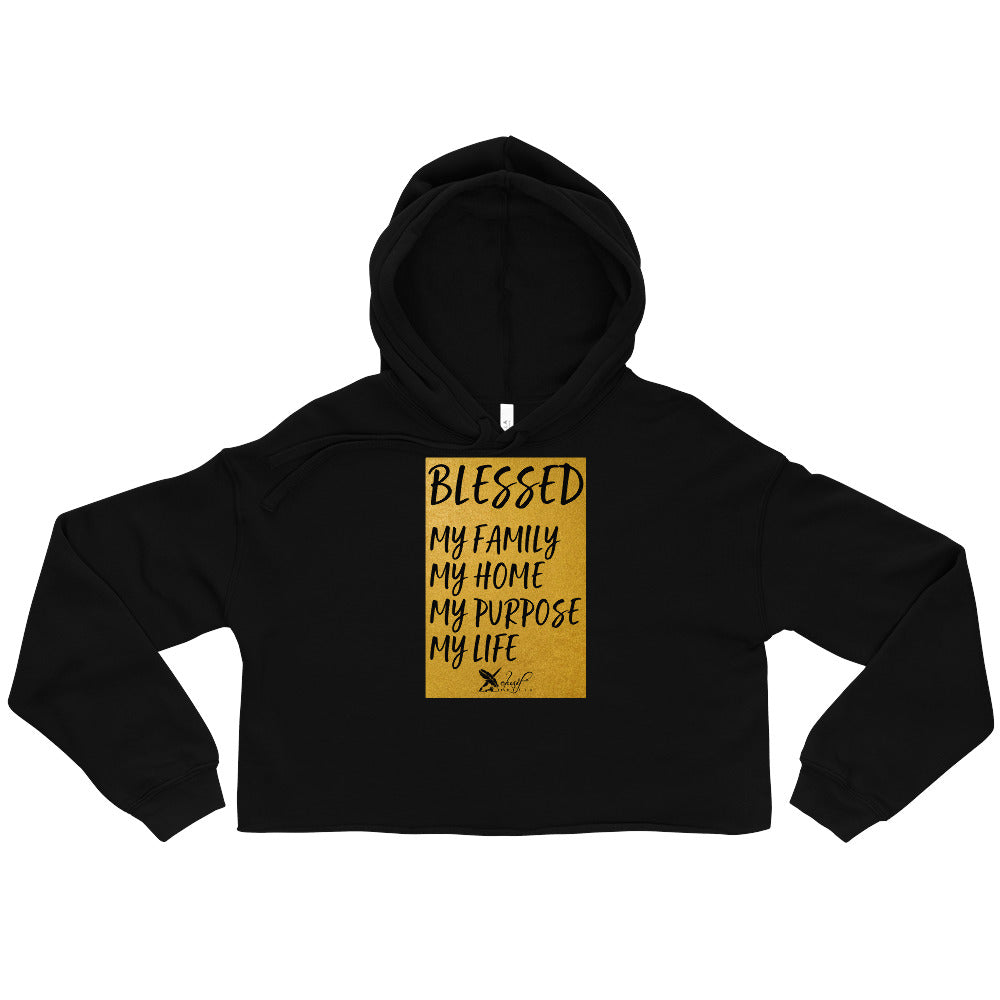 BLESSED BY XCLUSIF POETIX Women's Crop Hoodie