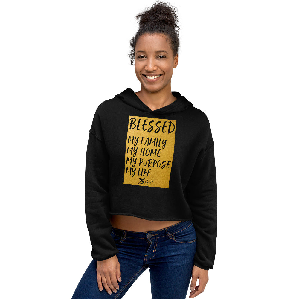 BLESSED BY XCLUSIF POETIX Women's Crop Hoodie