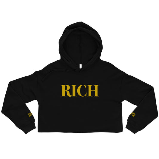 RICH BY XCLUSIF POETIX Embroidery Crop Hoodie