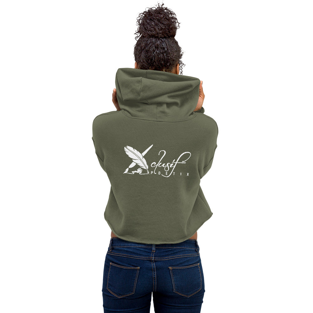 "LIVE FOR WHAT YOU LOVE" BY XCLUSIF POETIX Women's Crop Hoodie