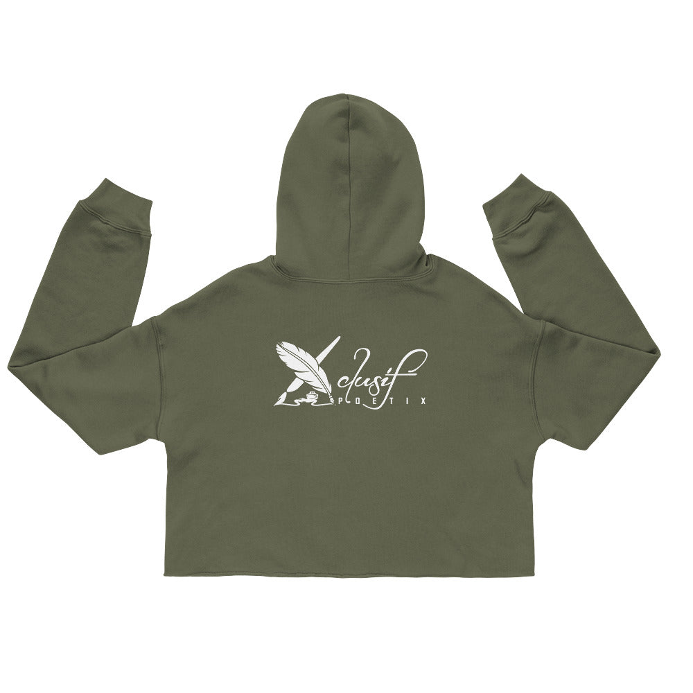 "LIVE FOR WHAT YOU LOVE" BY XCLUSIF POETIX Women's Crop Hoodie