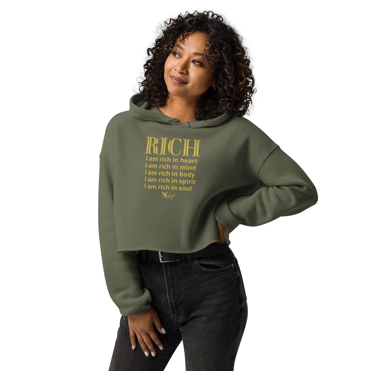 RICH BY XCLUSIF POETIX Women's Crop Hoodie