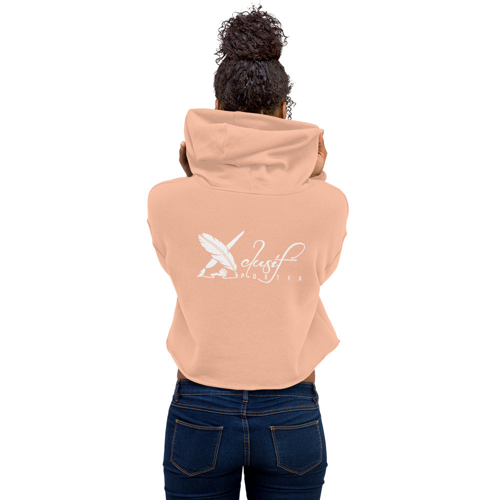 "LIVE FOR WHAT YOU LOVE" BY XCLUSIF POETIX Women's Crop Hoodie