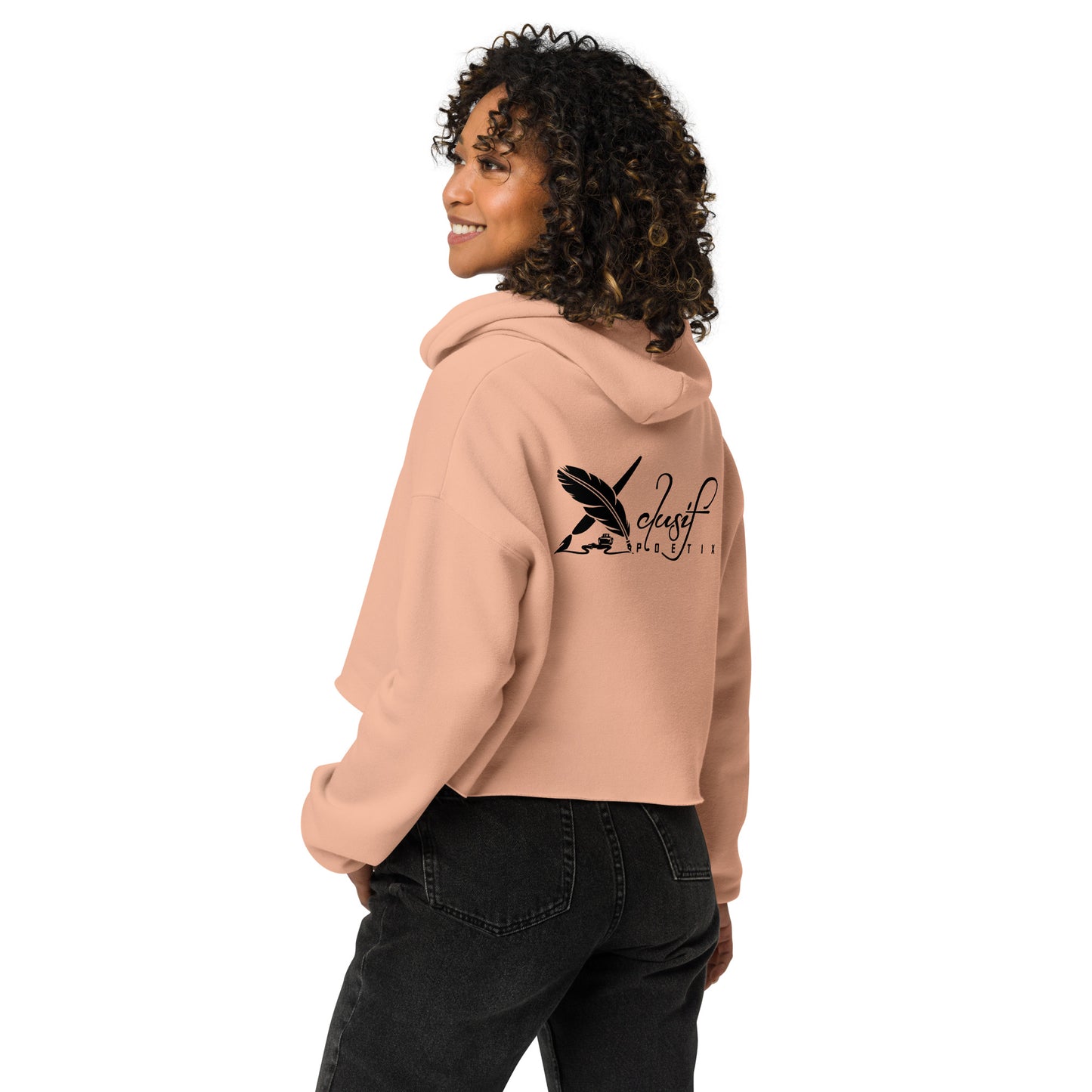 "LOVE ALWAYS WINS" BY XCLUSIF POETIX Crop Hoodie