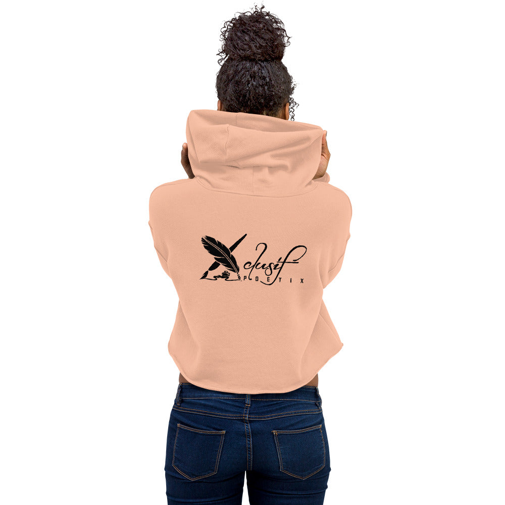 "LOVE ALWAYS WINS" BY XCLUSIF POETIX Crop Hoodie