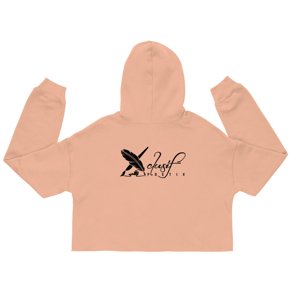 "LOVE ALWAYS WINS" BY XCLUSIF POETIX Crop Hoodie