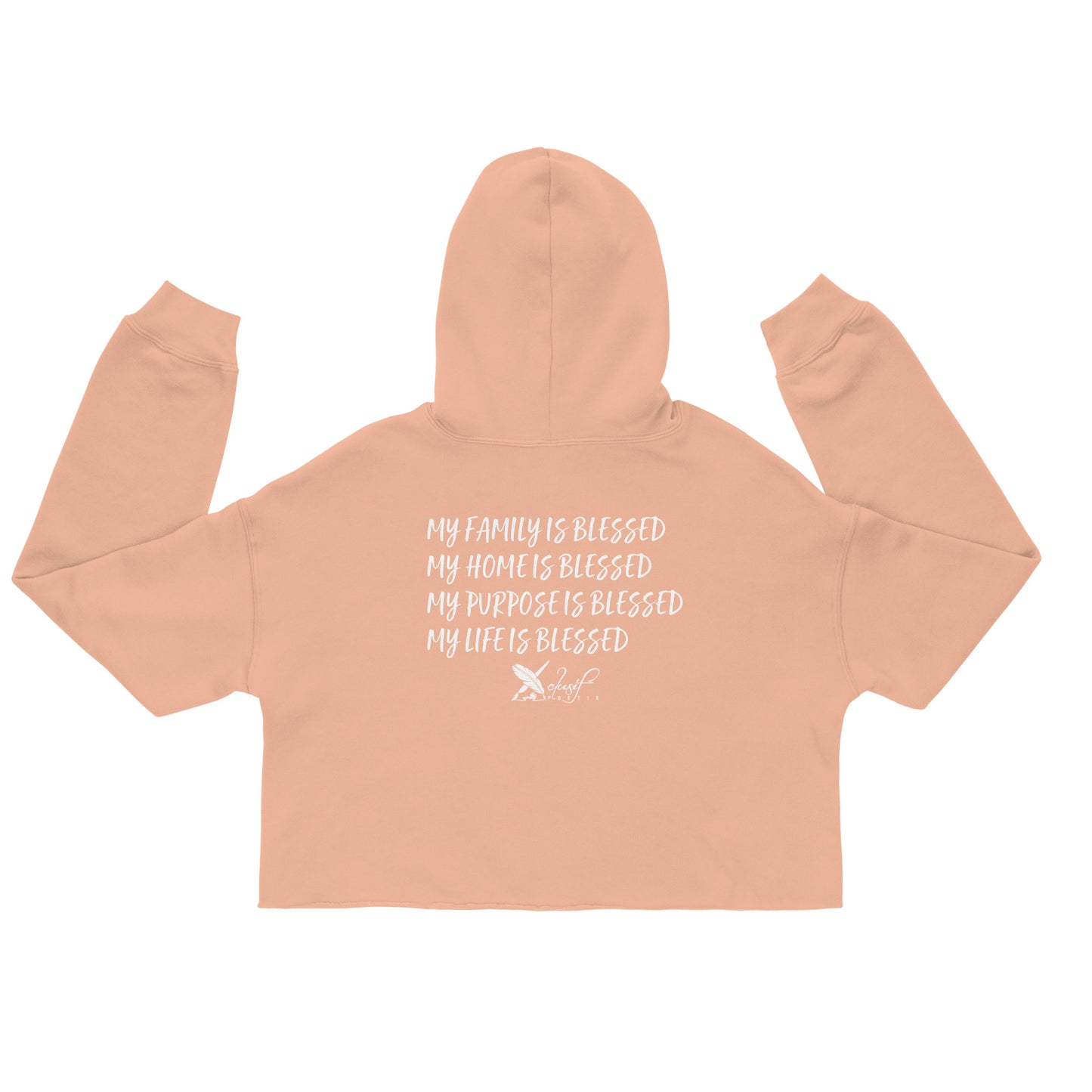 BLESSED BY XCLUSIF POETIX Crop Hoodie