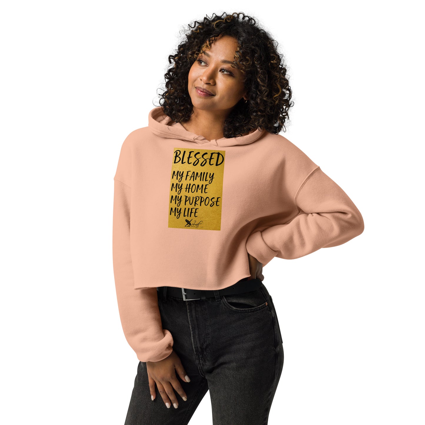 BLESSED BY XCLUSIF POETIX Women's Crop Hoodie