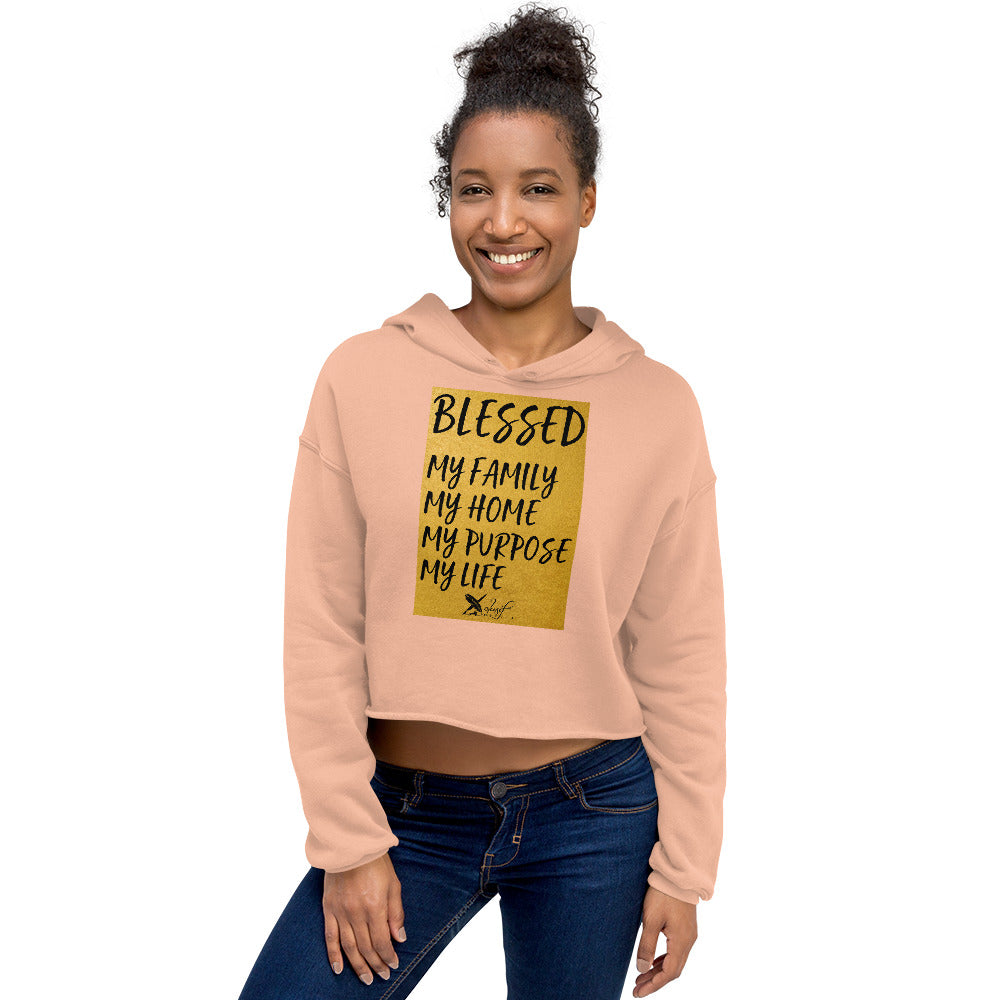 BLESSED BY XCLUSIF POETIX Women's Crop Hoodie