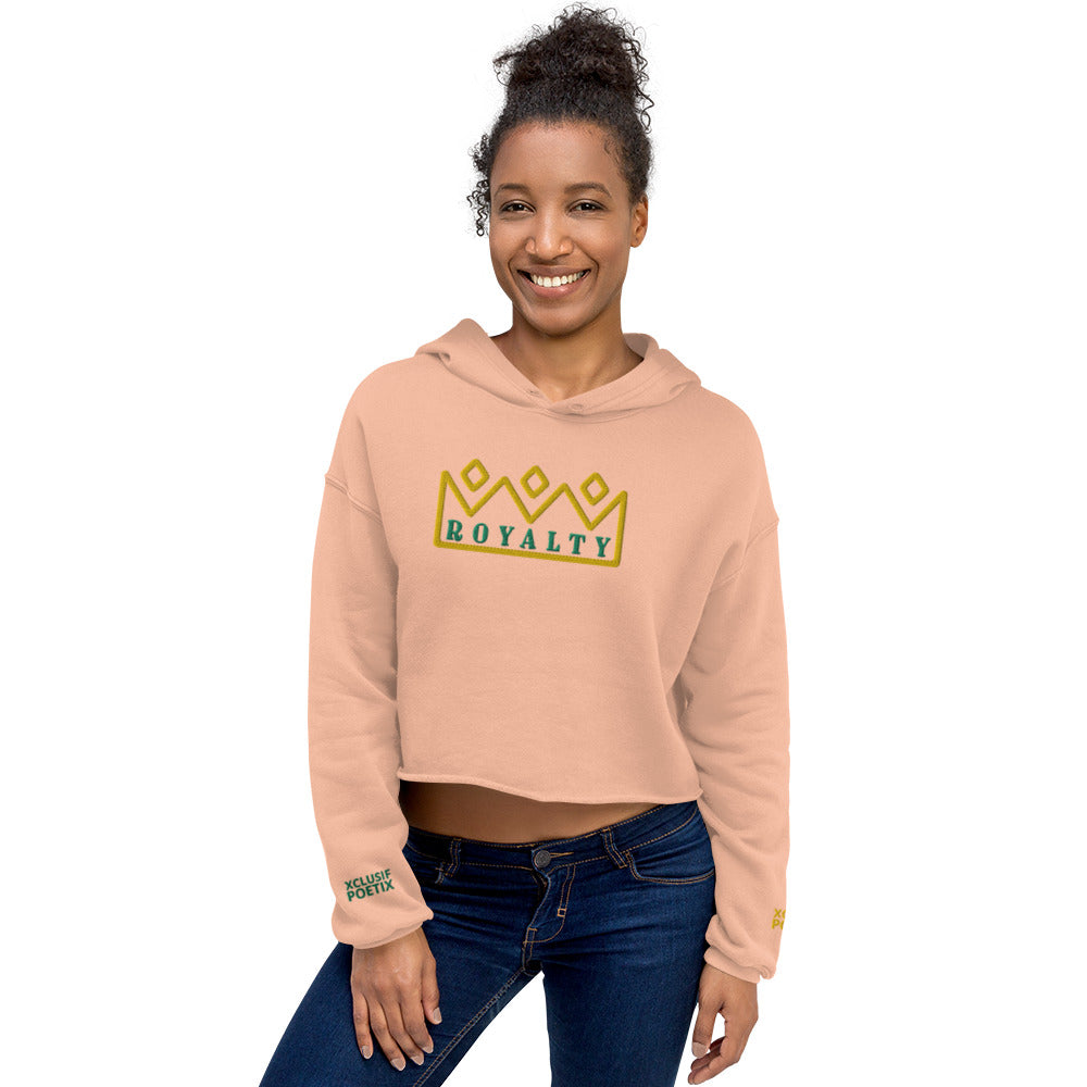 ROYALTY BY XCLUSIF POETIX Embroidery Crop Hoodie