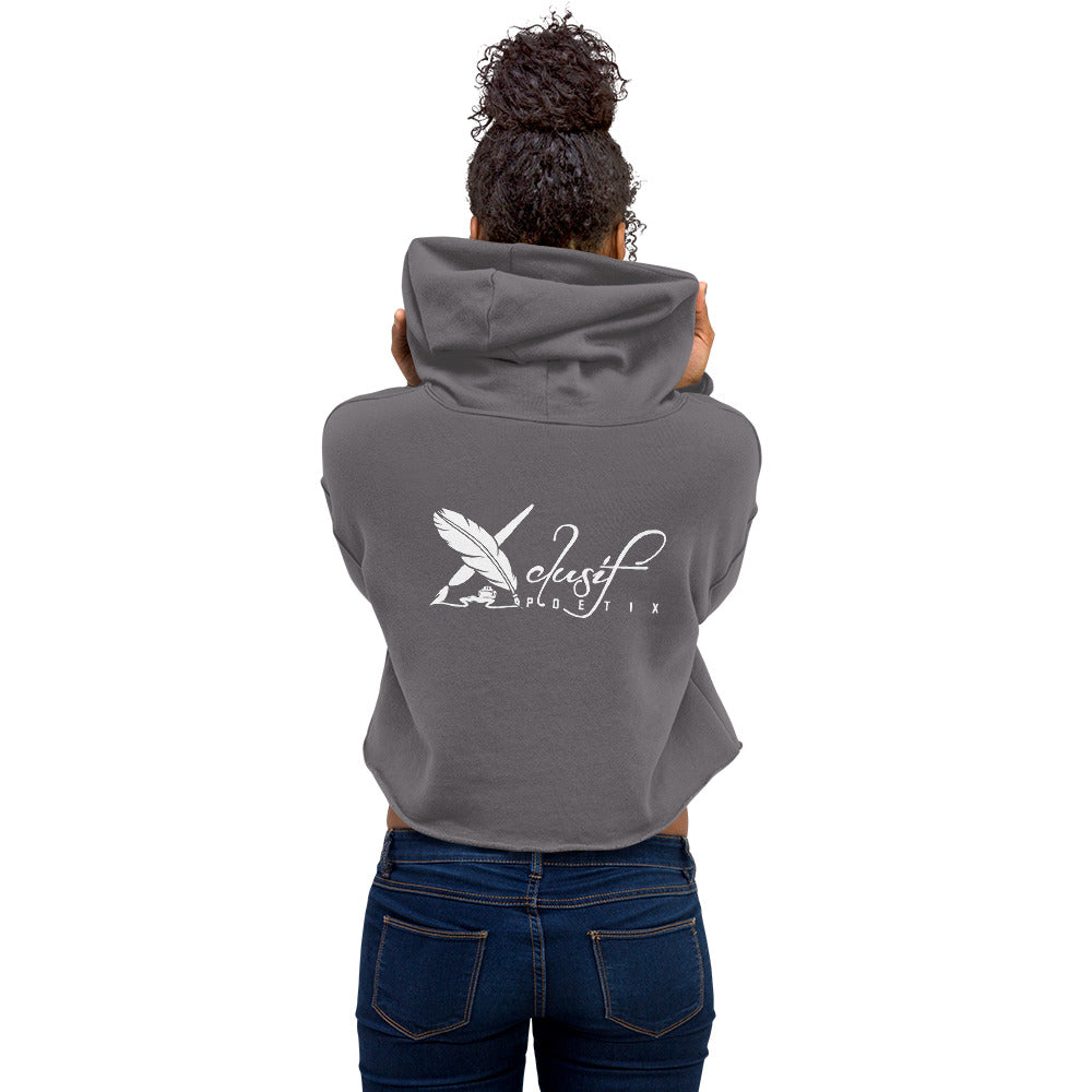 "LIVE FOR WHAT YOU LOVE" BY XCLUSIF POETIX Women's Crop Hoodie