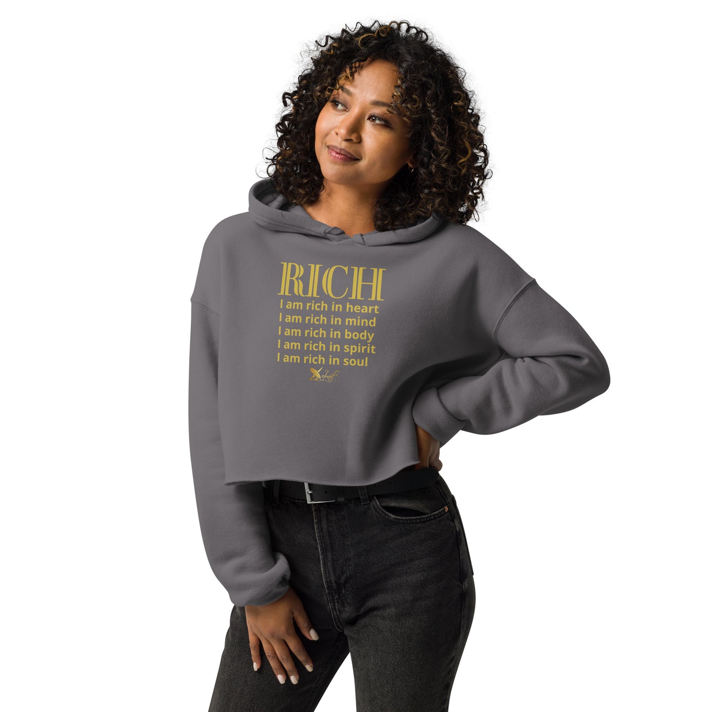 RICH BY XCLUSIF POETIX Women's Crop Hoodie