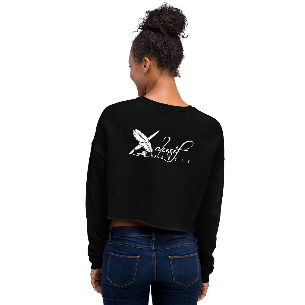 "LIVE FOR WHAT YOU LOVE" BY XCLUSIF POETIX Women's Crop Sweatshirt