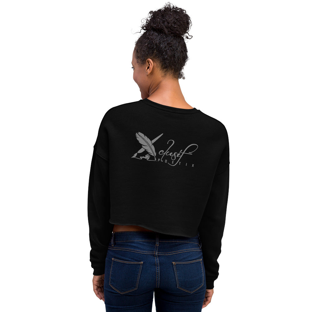 "SHINE BRIGHT LIKE A DIAMOND" BY XCLUSIF POETIX Crop Sweatshirt