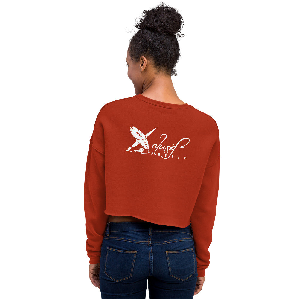 "LIVE FOR WHAT YOU LOVE" BY XCLUSIF POETIX Women's Crop Sweatshirt