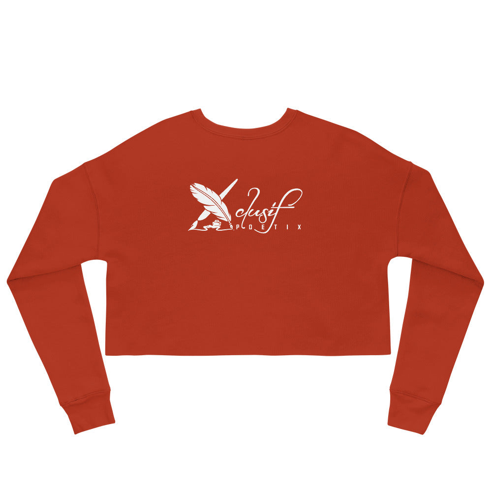 "LIVE FOR WHAT YOU LOVE" BY XCLUSIF POETIX Women's Crop Sweatshirt