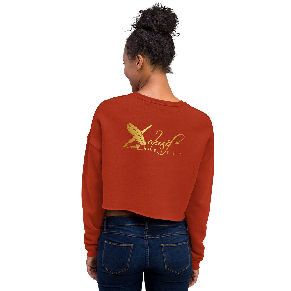 BLESSED BY XCLUSIF POETIX Women's Crop Sweatshirt