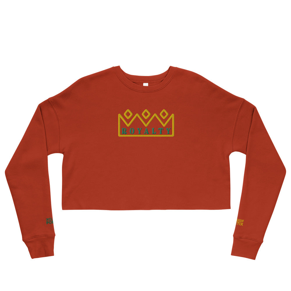 ROYALTY BY XCLUSIF POETIX Embroidery Crop Sweatshirt