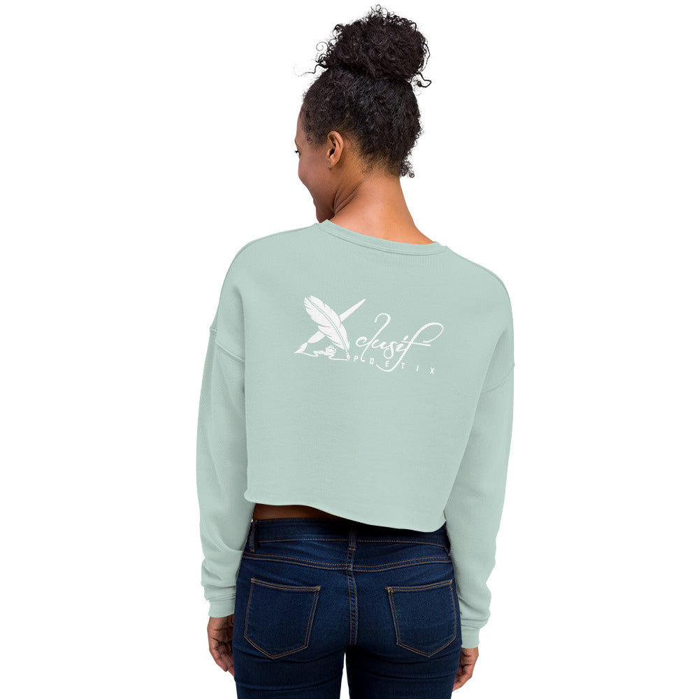 "LIVE FOR WHAT YOU LOVE" BY XCLUSIF POETIX Women's Crop Sweatshirt