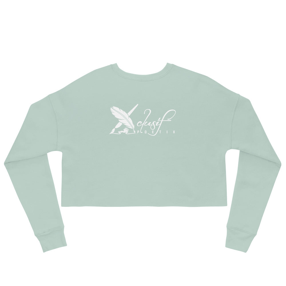 "LIVE FOR WHAT YOU LOVE" BY XCLUSIF POETIX Women's Crop Sweatshirt