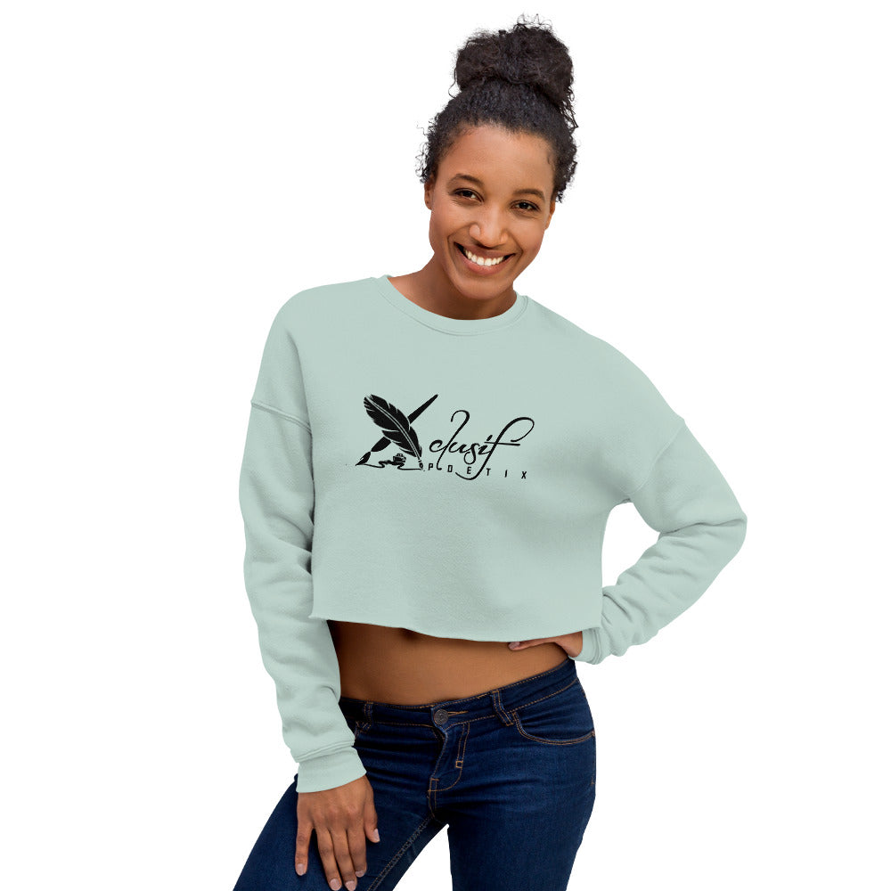 XCLUSIF POETIX BLACK LOGO Women's Crop Sweatshirt