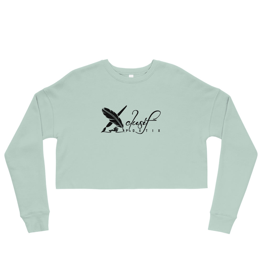 XCLUSIF POETIX BLACK LOGO Women's Crop Sweatshirt