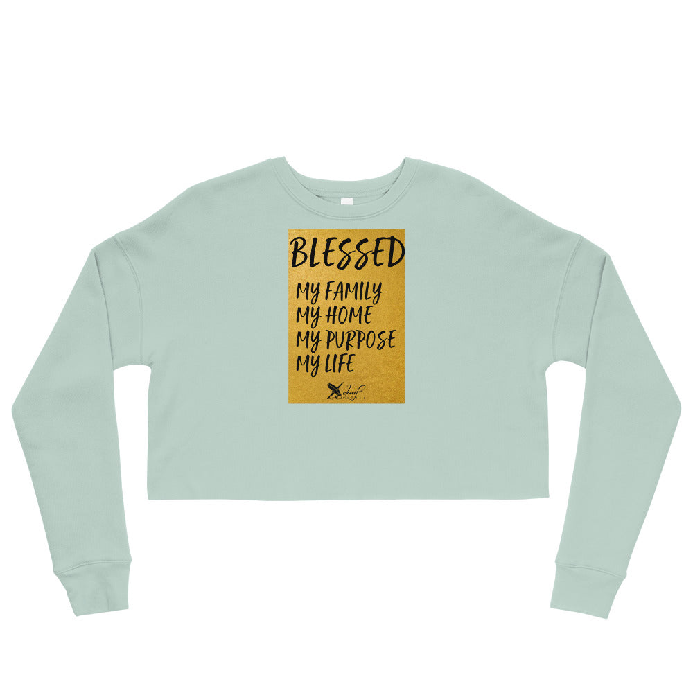 BLESSED BY XCLUSIF POETIX Women's Crop Sweatshirt