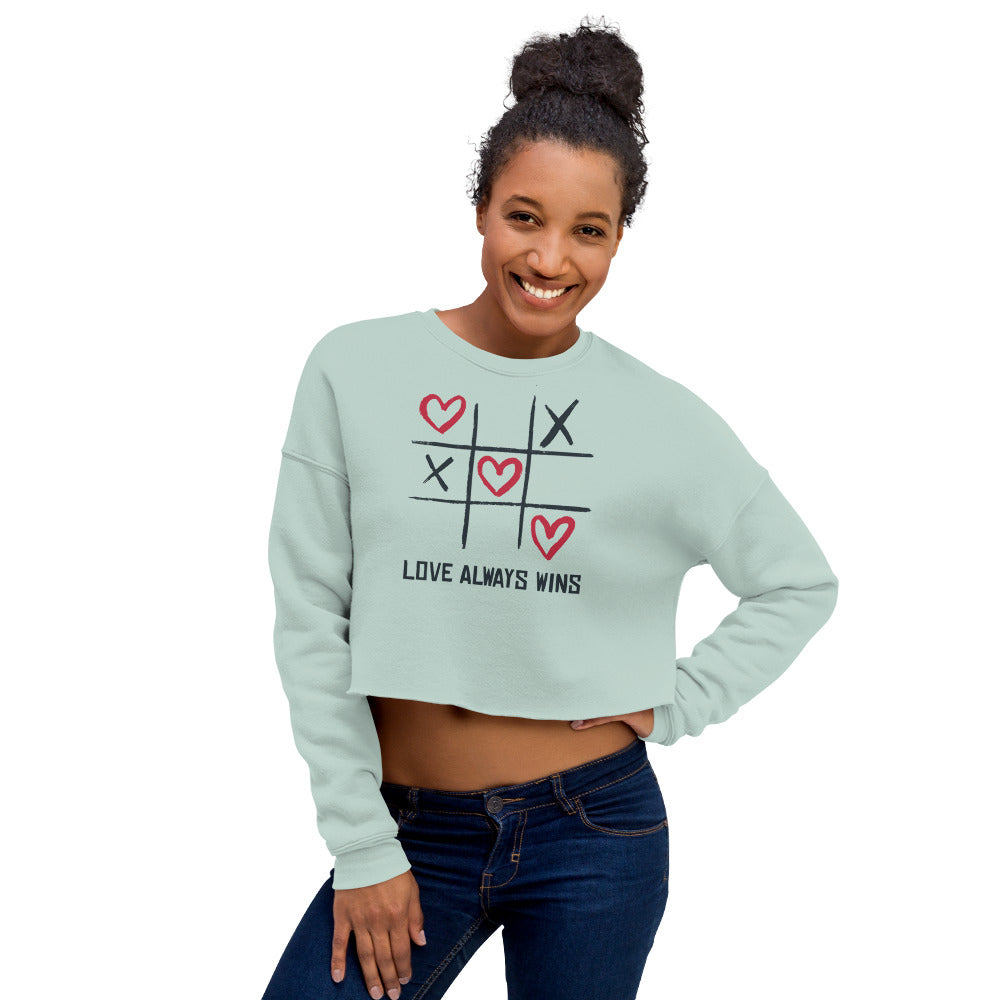 "LOVE ALWAYS WINS" BY XCLUSIF POETIX Crop Sweatshirt