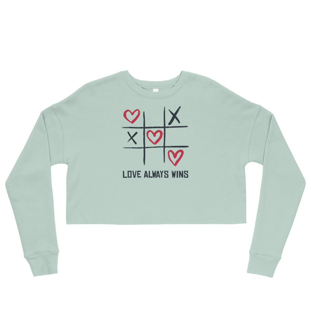 "LOVE ALWAYS WINS" BY XCLUSIF POETIX Crop Sweatshirt