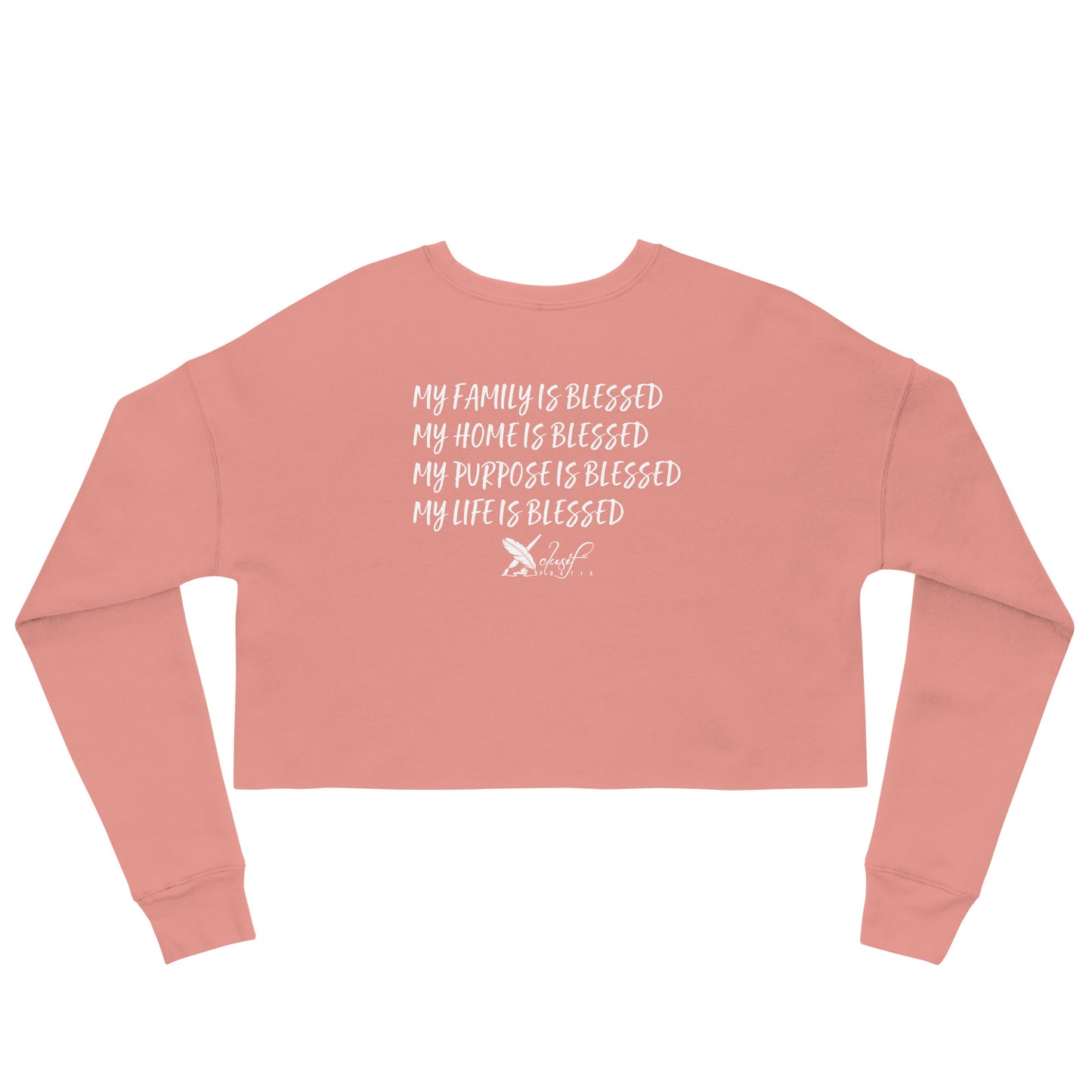 BLESSED BY XCLUSIF POETIX Crop Sweatshirt