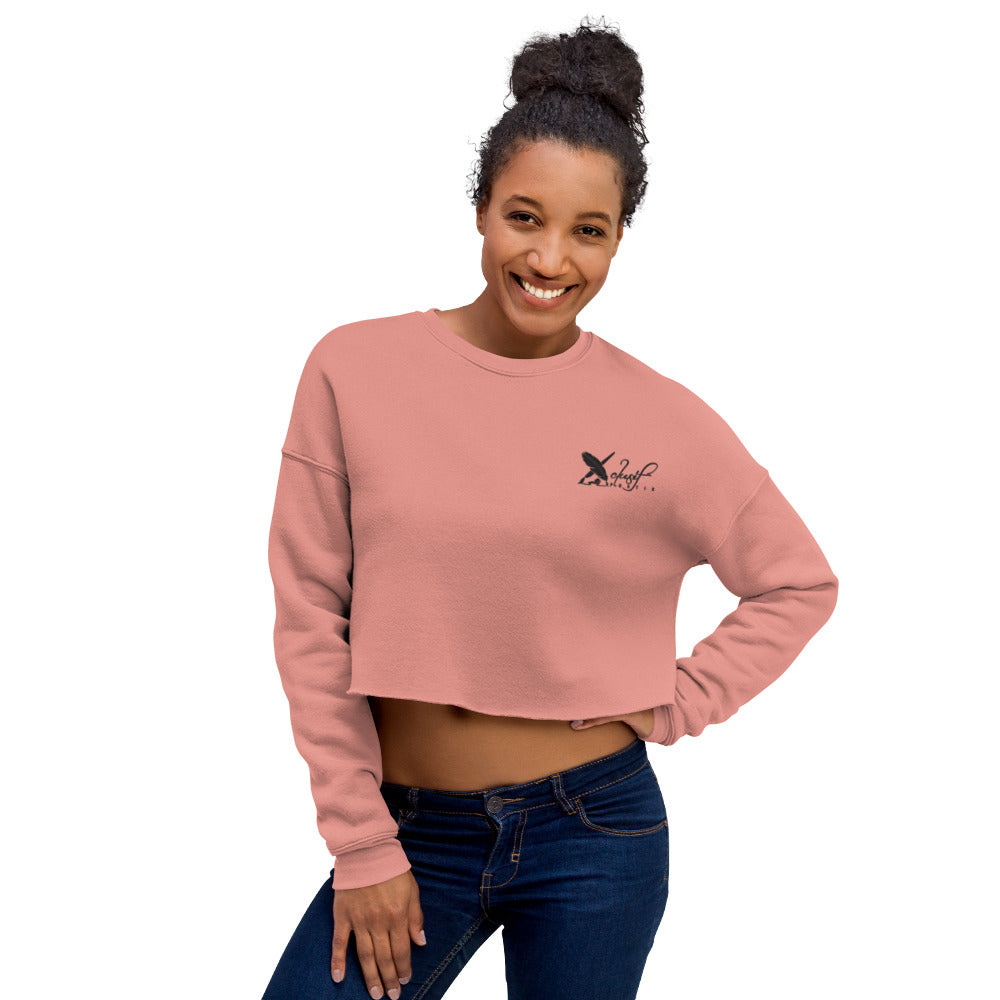 XCLUSIF POETIX BLACK LOGO Women's Crop Sweatshirt