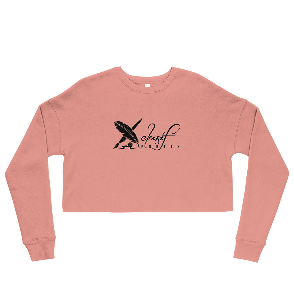 XCLUSIF POETIX BLACK LOGO Women's Crop Sweatshirt