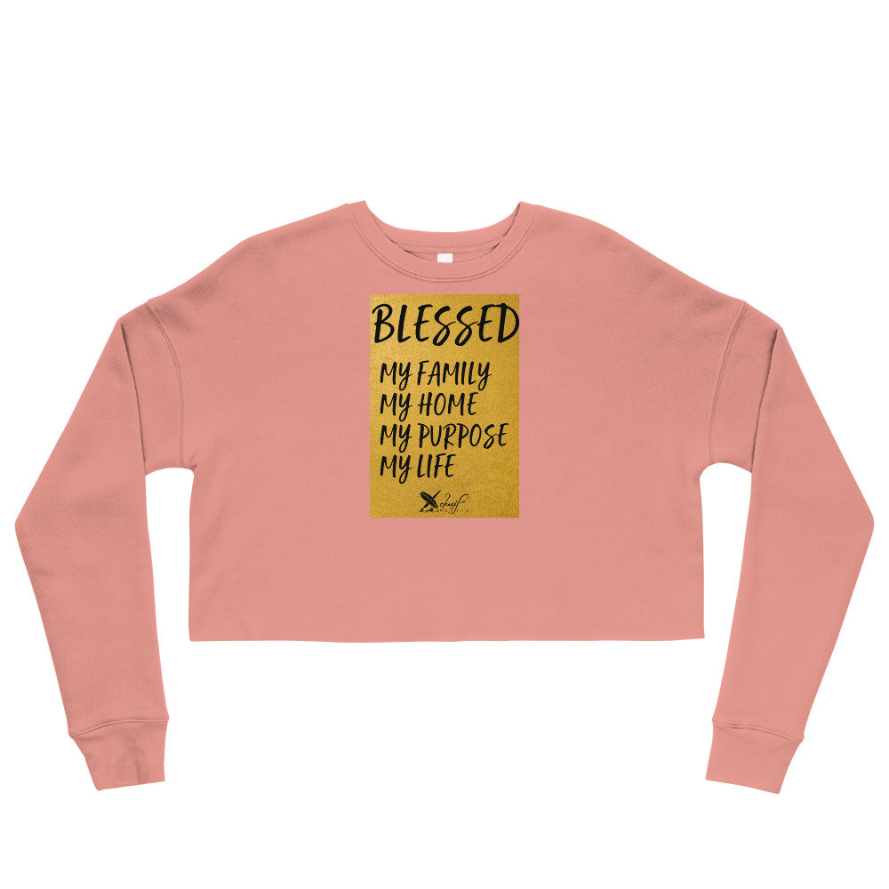 BLESSED BY XCLUSIF POETIX Women's Crop Sweatshirt