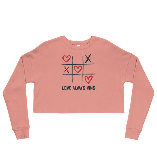 "LOVE ALWAYS WINS" BY XCLUSIF POETIX Crop Sweatshirt