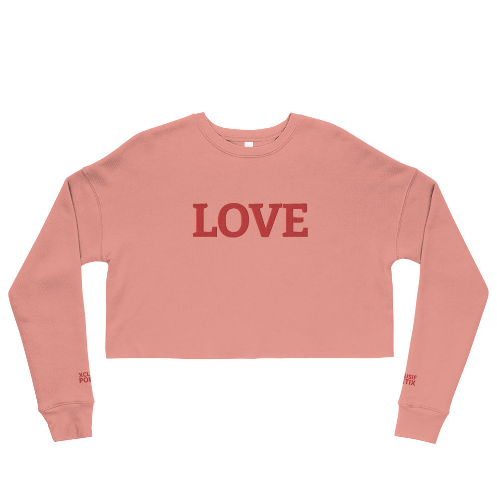 LOVE BY XCLUSIF POETIX Embroidery Crop Sweatshirt