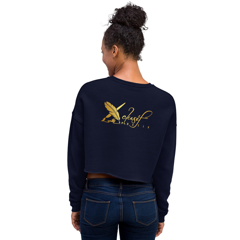 BLESSED BY XCLUSIF POETIX Women's Crop Sweatshirt