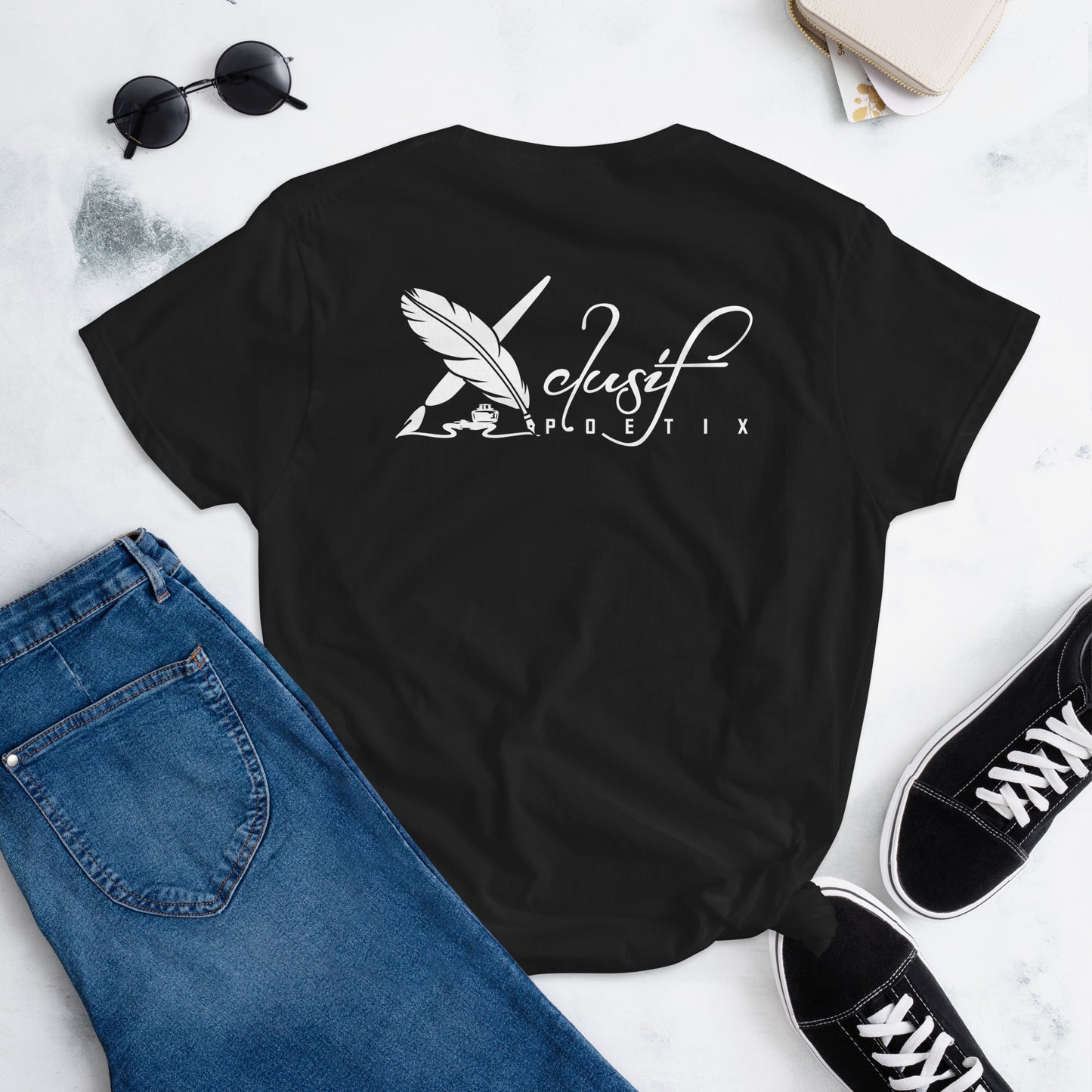 "LIVE FOR WHAT YOU LOVE" BY XCLUSIF POETIX Women's short sleeve t-shirt