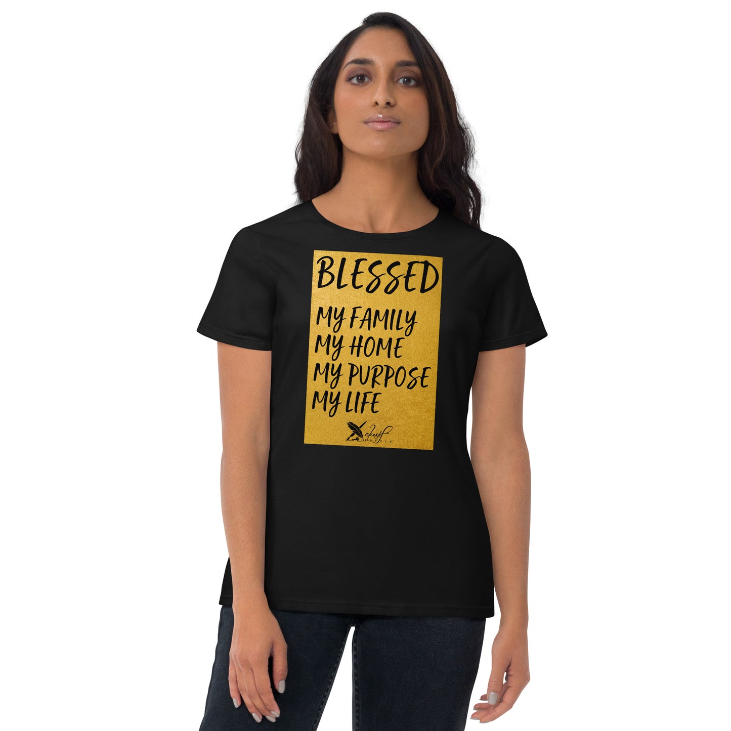 BLESSED BY XCLUSIF POETIX Women's short sleeve t-shirt