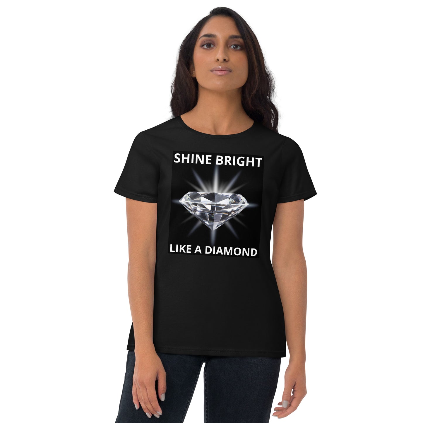 "SHINE BRIGHT LIKE A DIAMOND" BY XCLUSIF POETIX Women's short sleeve t-shirt