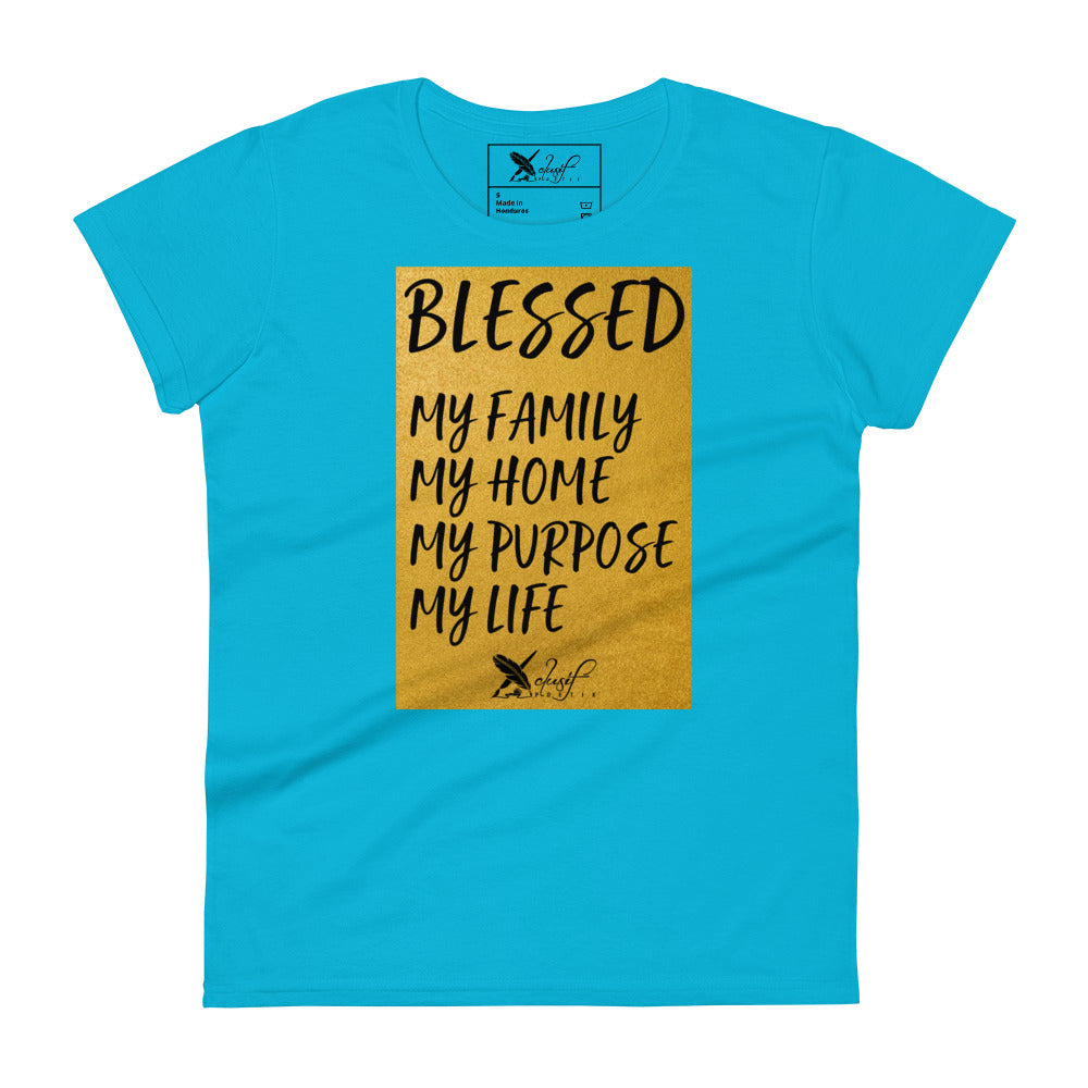 BLESSED BY XCLUSIF POETIX Women's short sleeve t-shirt