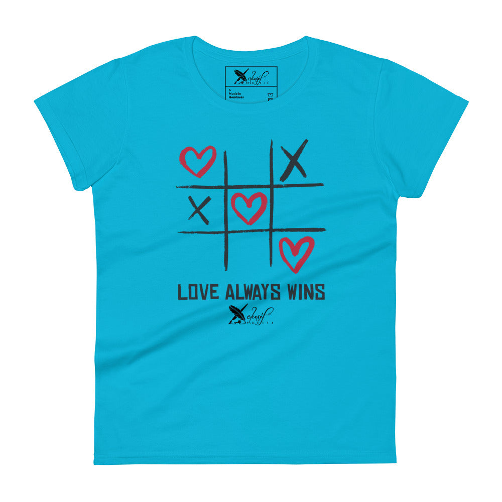 "LOVE ALWAYS WINS" BY XCLUSIF POETIX Women's short sleeve t-shirt