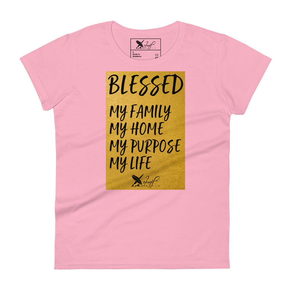 BLESSED BY XCLUSIF POETIX Women's short sleeve t-shirt