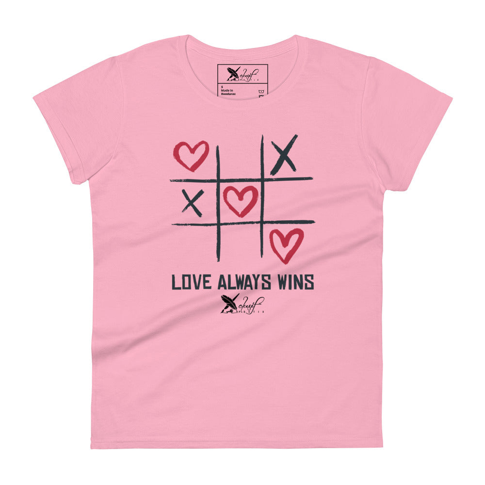 "LOVE ALWAYS WINS" BY XCLUSIF POETIX Women's short sleeve t-shirt