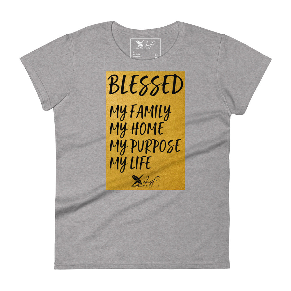 BLESSED BY XCLUSIF POETIX Women's short sleeve t-shirt